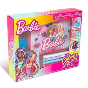 Barbie Colour Reveal Doodle Pencil Case Set