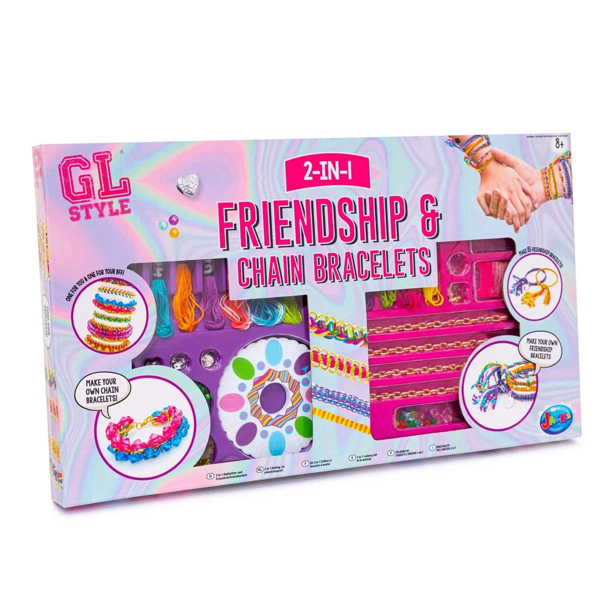 GL Style 2-In-1 Friendship And Chain Bracelet Set