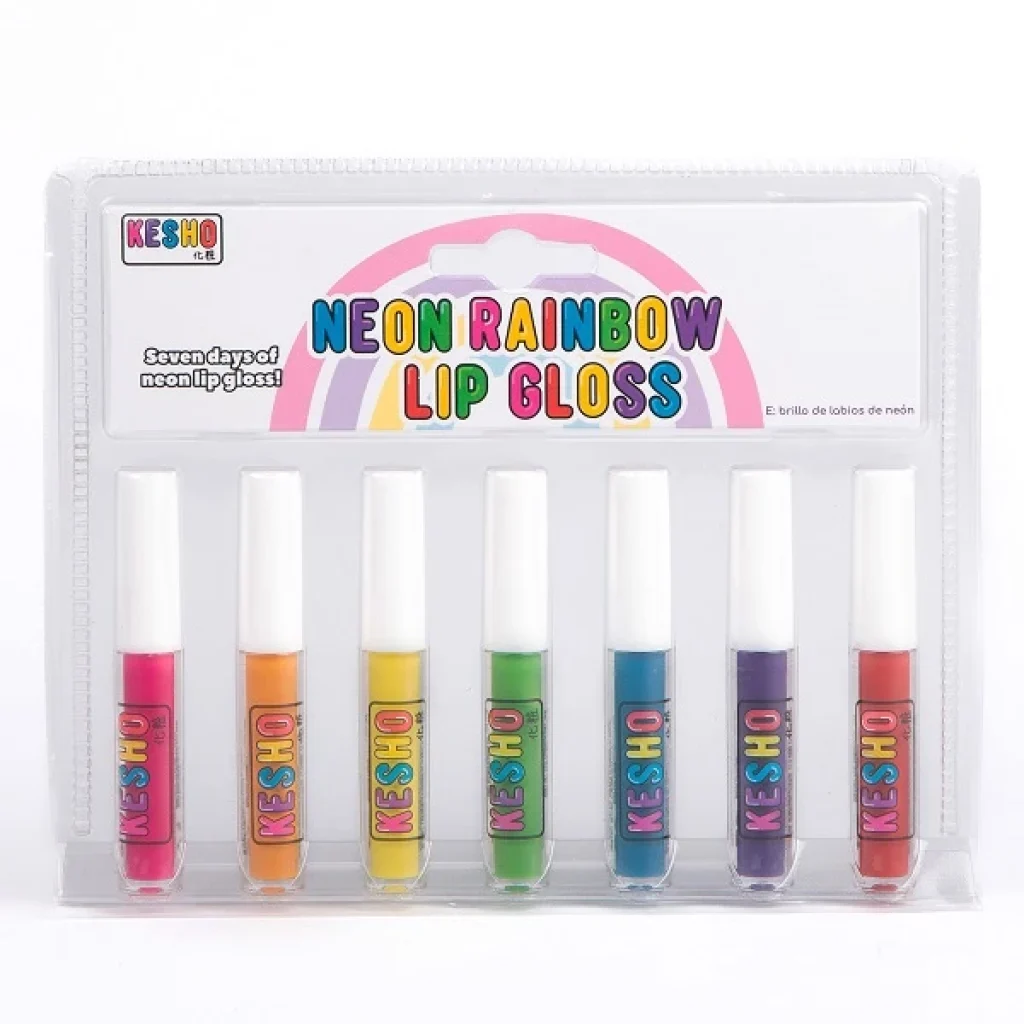 Kesho Neon Rainbow Lip Gloss Set