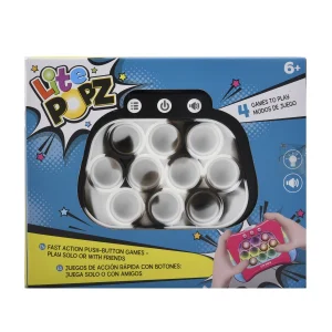 Lite Popz Push Button Fidget Game - Black Camo
