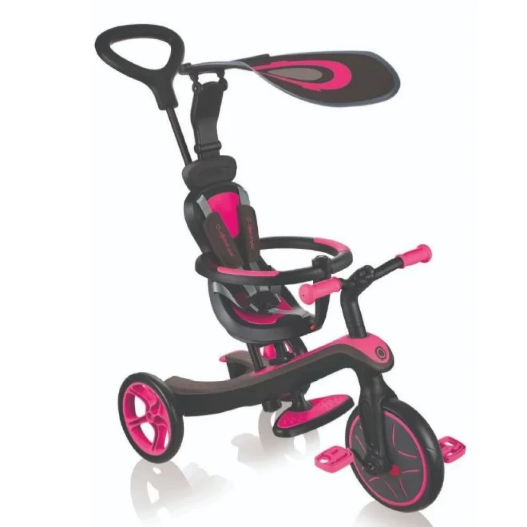 Globber Explorer Trike 4 In 1 Fuchsia (W/Headset)