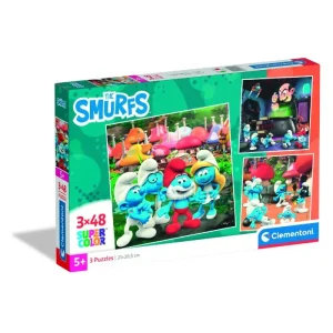 Clementoni Square Smurfs  3X48