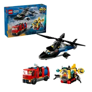 LEGO City Helicopter Fire Truck&Submarine 874 Pcs