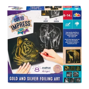 Out to Impress Gold and Silver Foiling Art