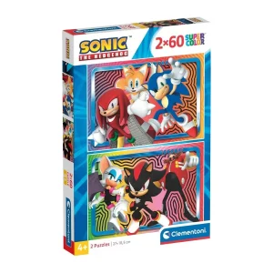 Clementoni Puzzle Super Color Sonic 2X60 Pcs