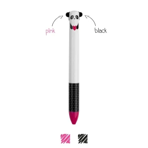 2 Colour Pen - Pink & Black - Panda