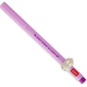 Gel Pen Purple With Animal Decoration - Bunny
