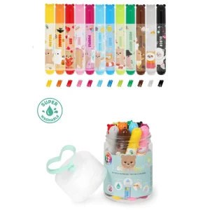 Set of 12 Markers - Teddy Bear