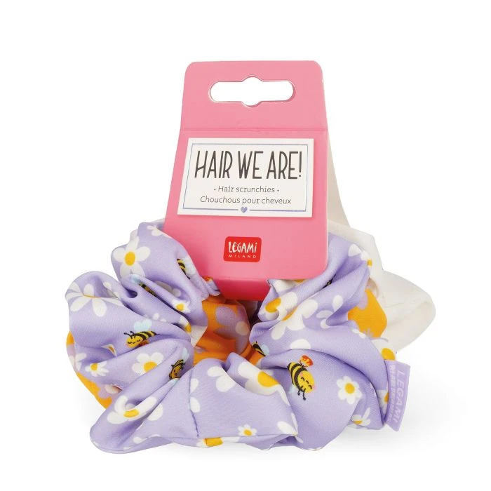 Hair We Are! - Set Of 3 Hair Scrunchies - Bee