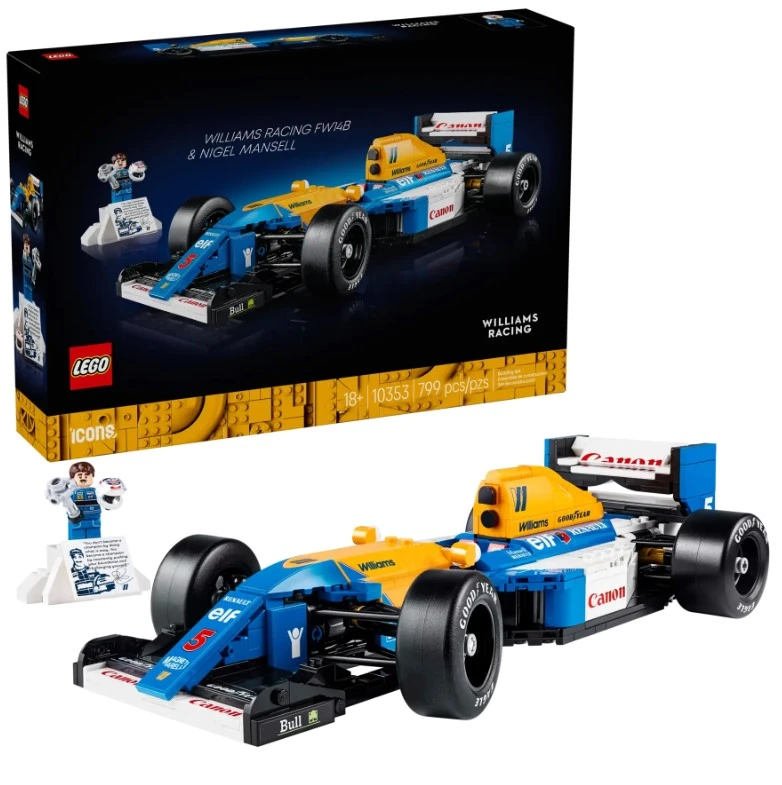 LEGO Icons Williams Racing FW14B& N.Mansell 799Pcs