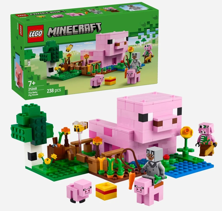 LEGO Minecraft The Baby Pig House 238 Pcs