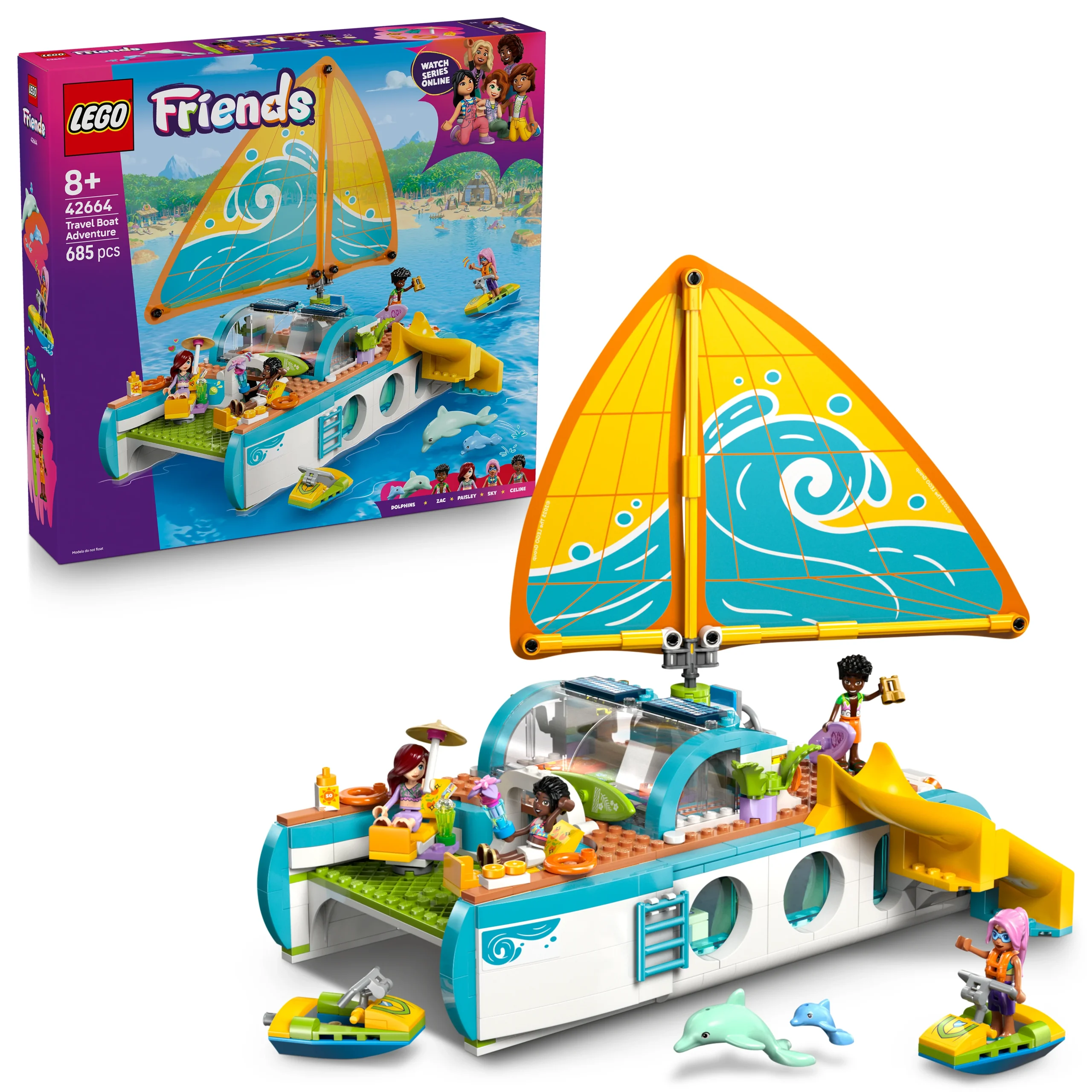 LEGO Friends Travel Boat Adventure 685 Pcs