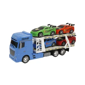 Transport Truck With 4 Rally Cars