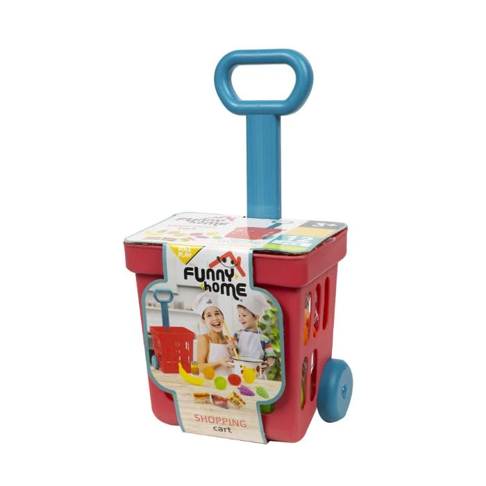 Rolling Shopping Trolley With Food