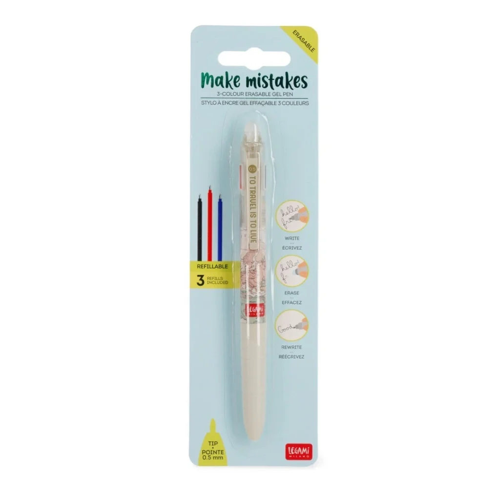 Erasable Pen 3 Colour - Travel
