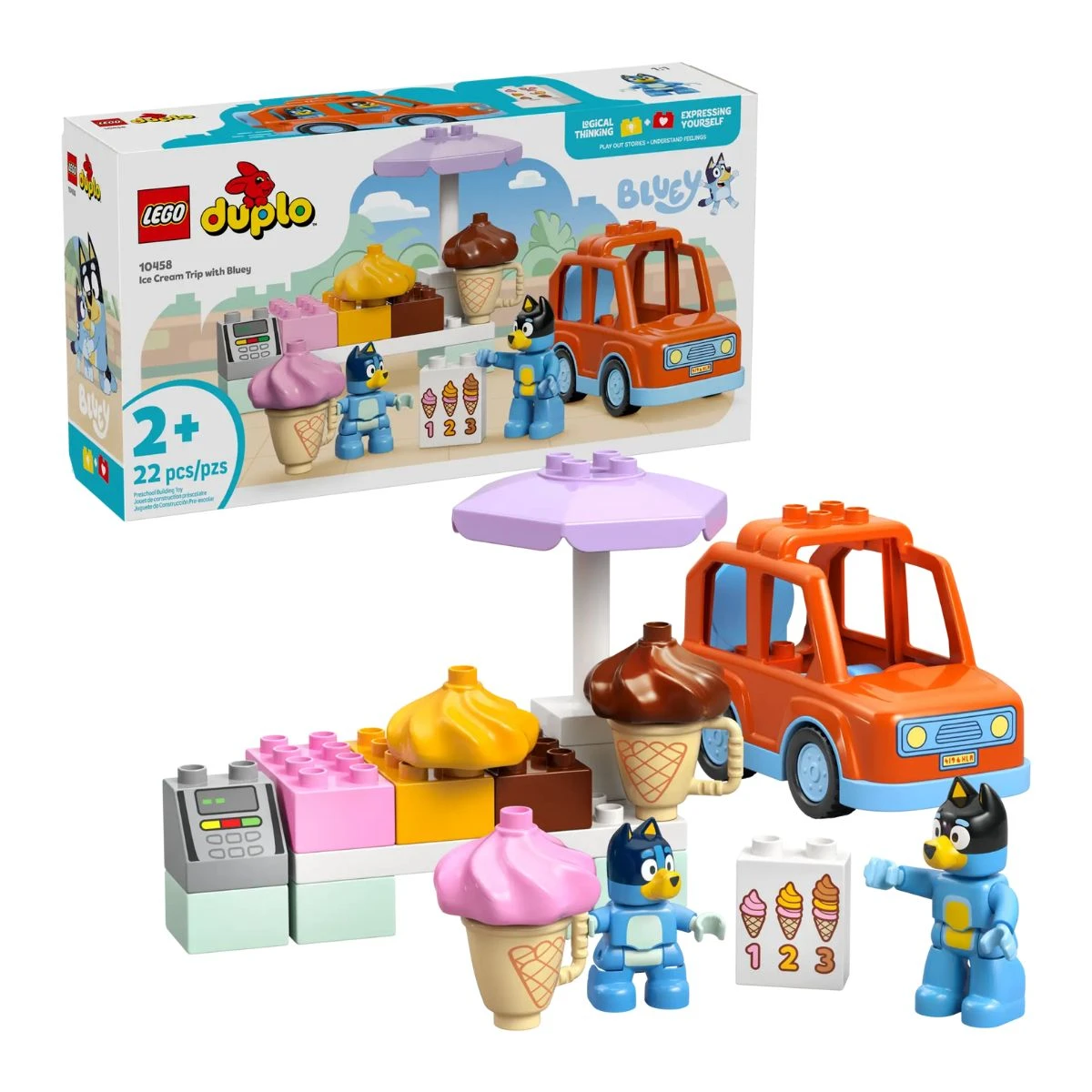 LEGO 10458 Duplo Bluey Ice Cream Trip With Bluey