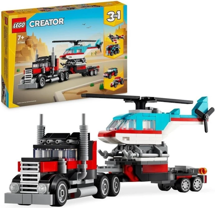 LEGO 31146 Creator Flatbed Truck With Helicopter