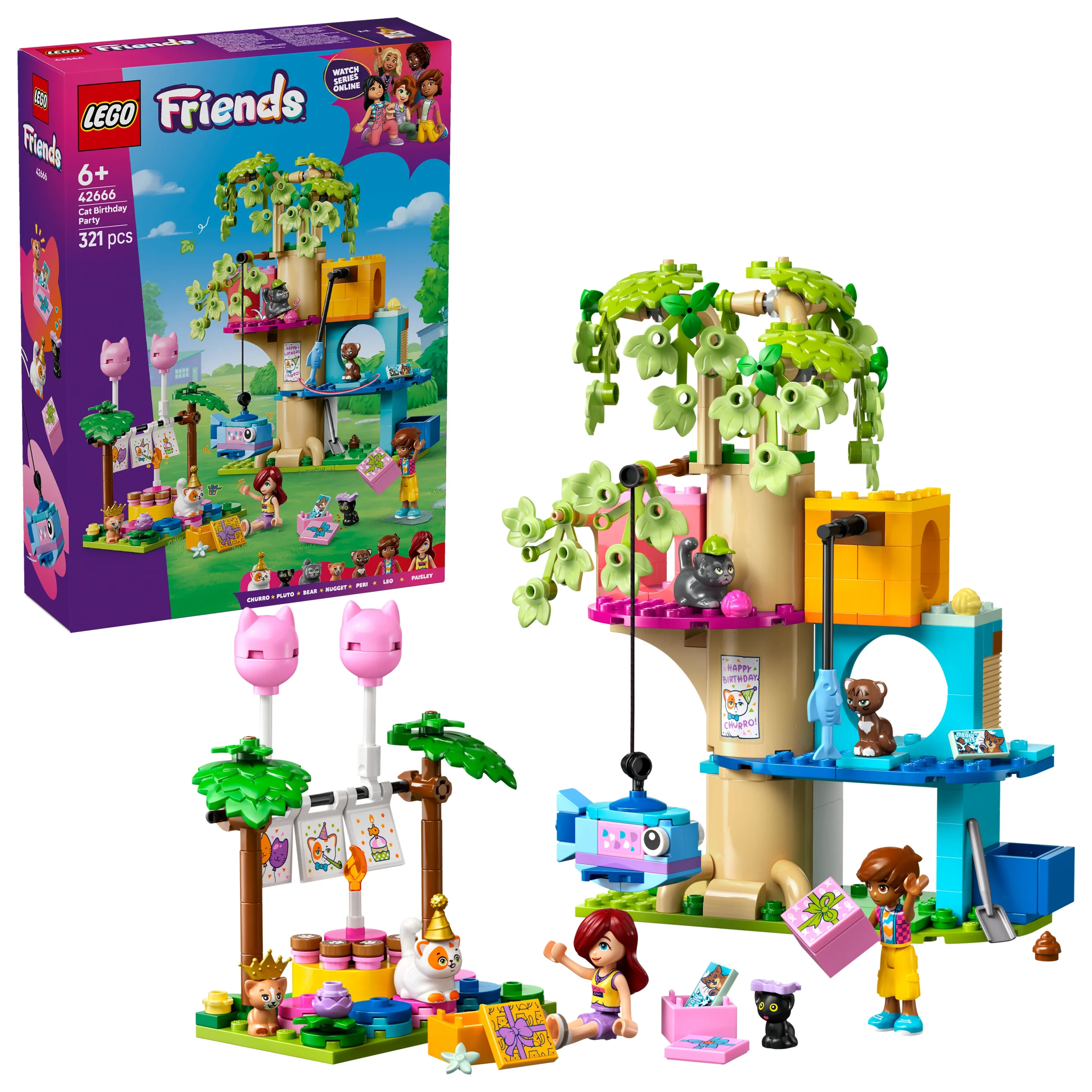 LEGO 42666 Friends Cat Birthday Party & Tree House