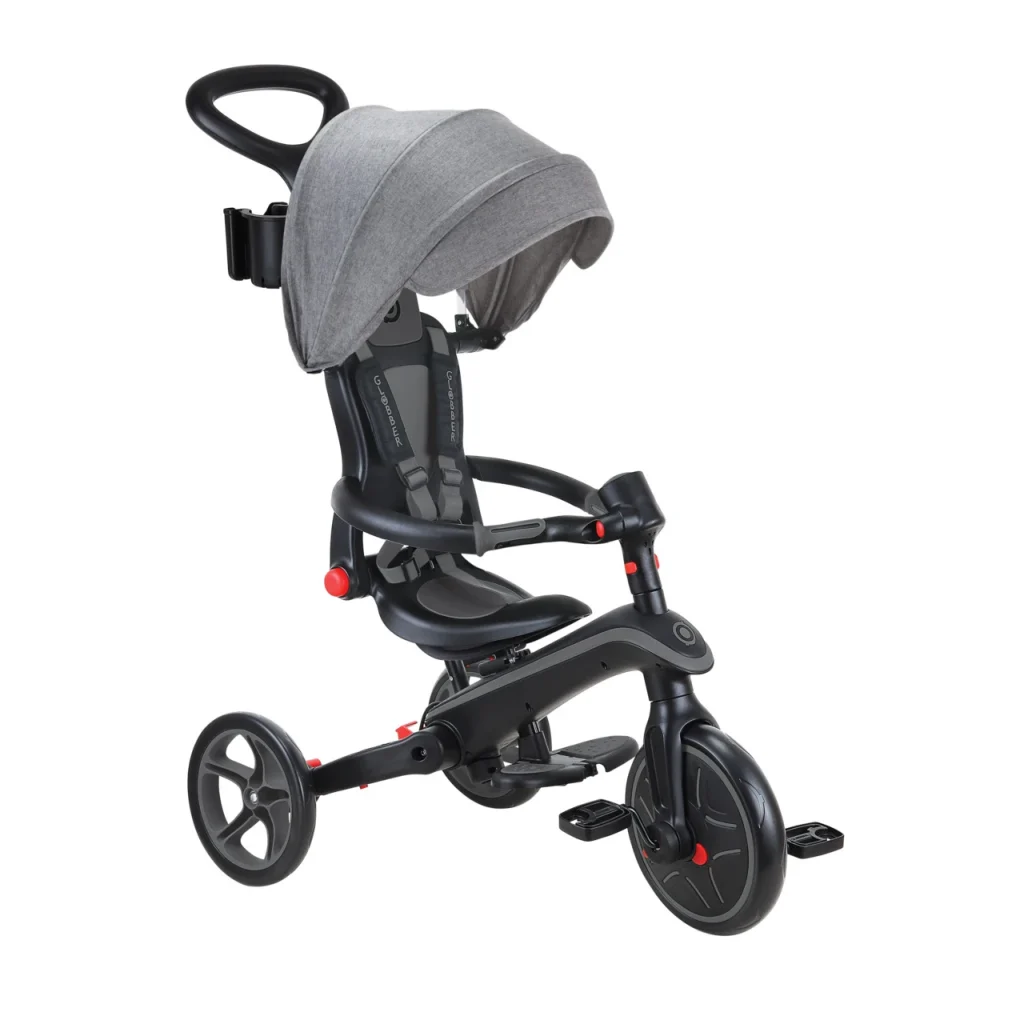 Globber Explorer Trike Foldable 4 n 1 - Black Grey