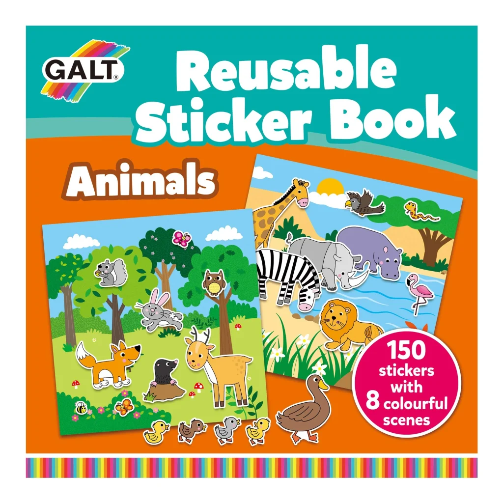 Galt Reusable Sticker Book - Animals