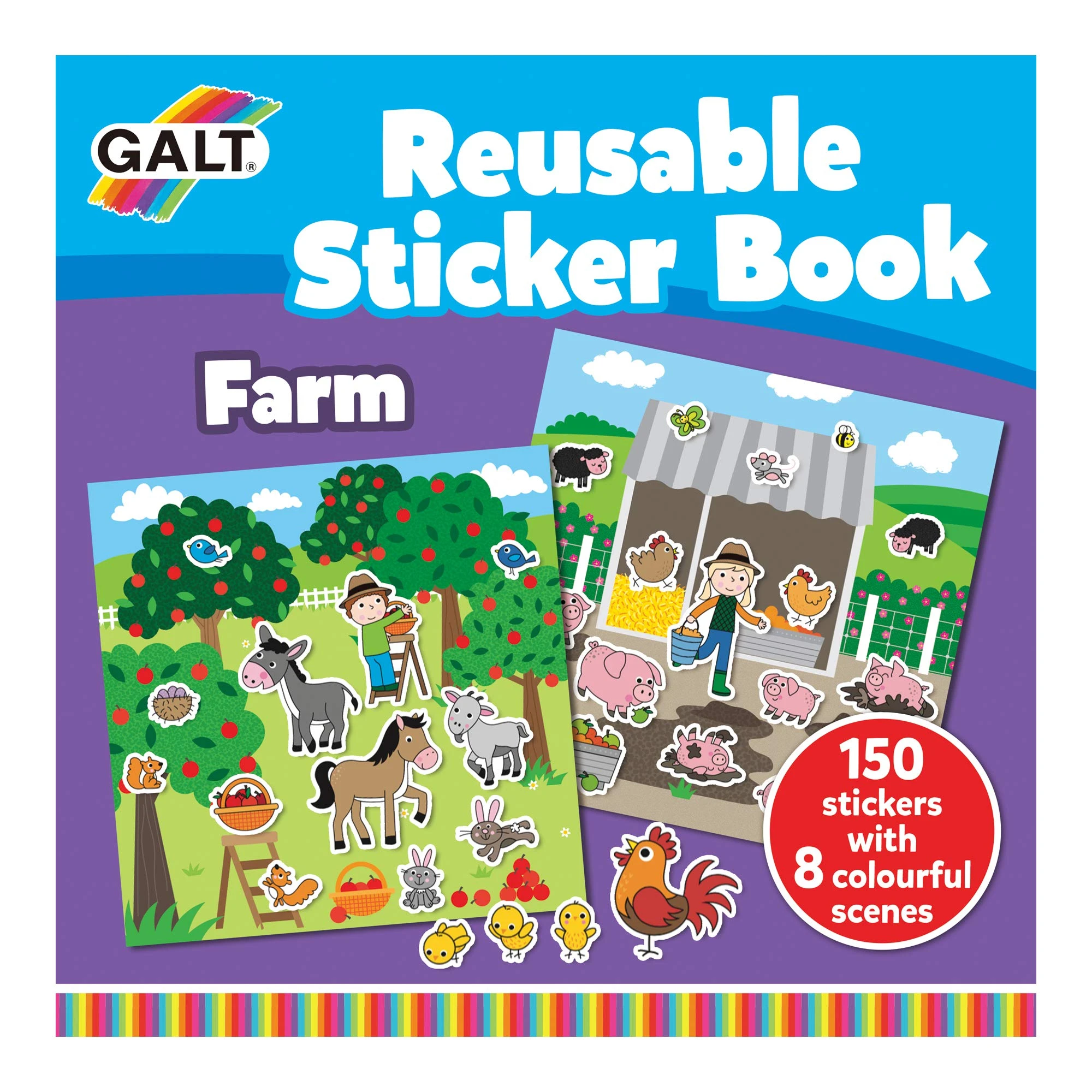 Galt Reusable Sticker Book Farm