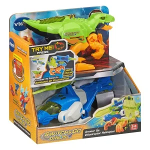 Switch & Go Dinos Armor Up Velociraptor Helicopter