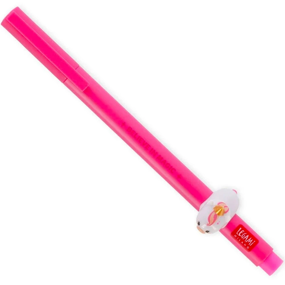 Gel Pen Pink With Animal Decoration - Unicorn