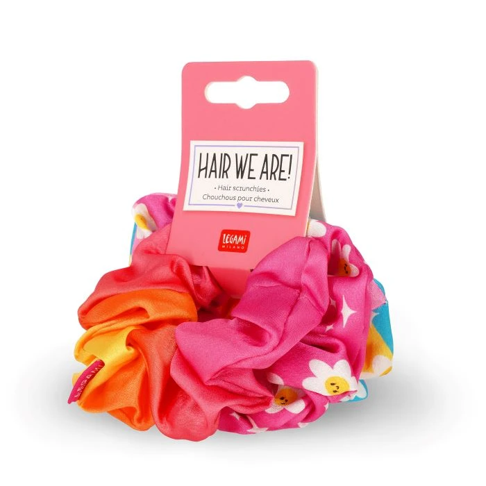 Hair We Are! - Set Of 3 Hair Scrunchies - Daisy