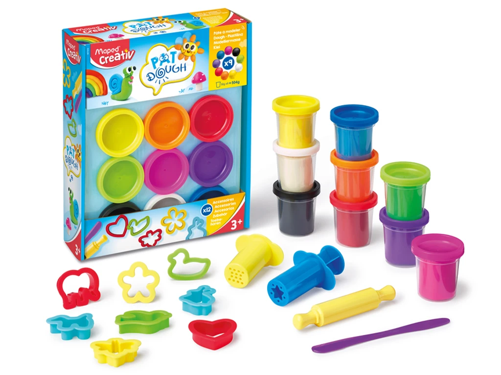 Maped Creativ - Pat Dough - 9 Pots & 12 Acc