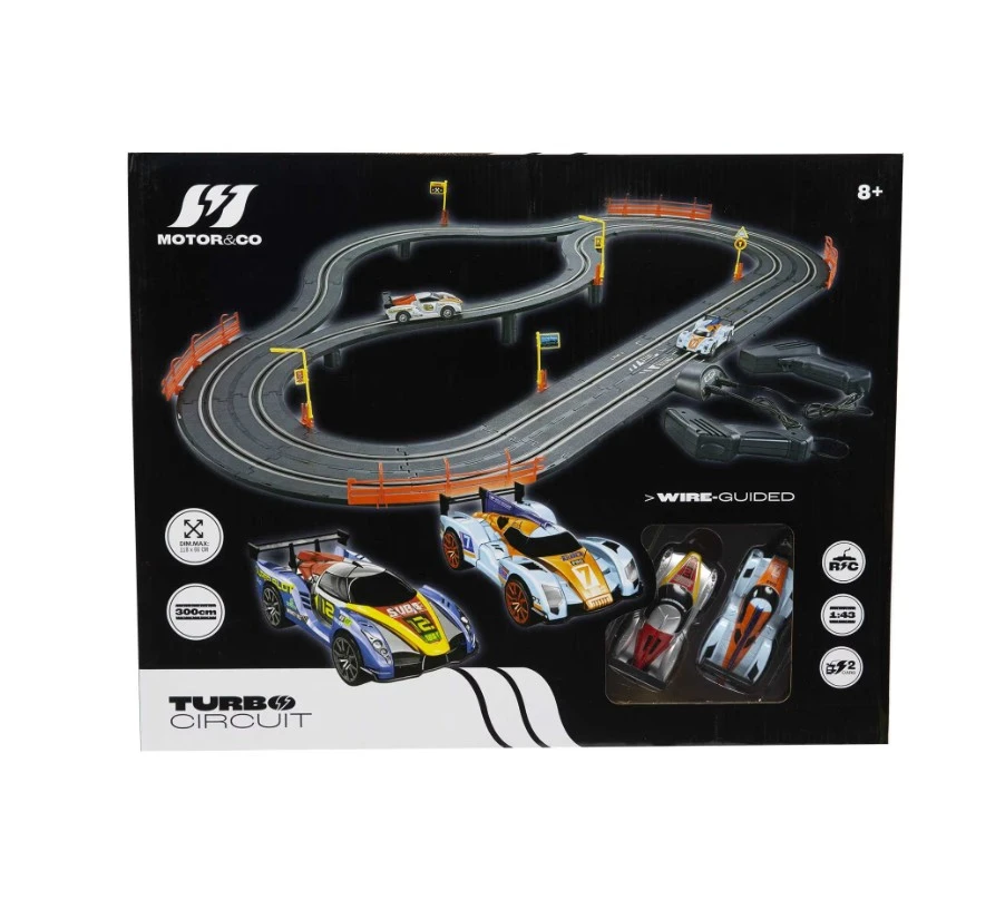 Turbo Circuit Track Set With Two Cars