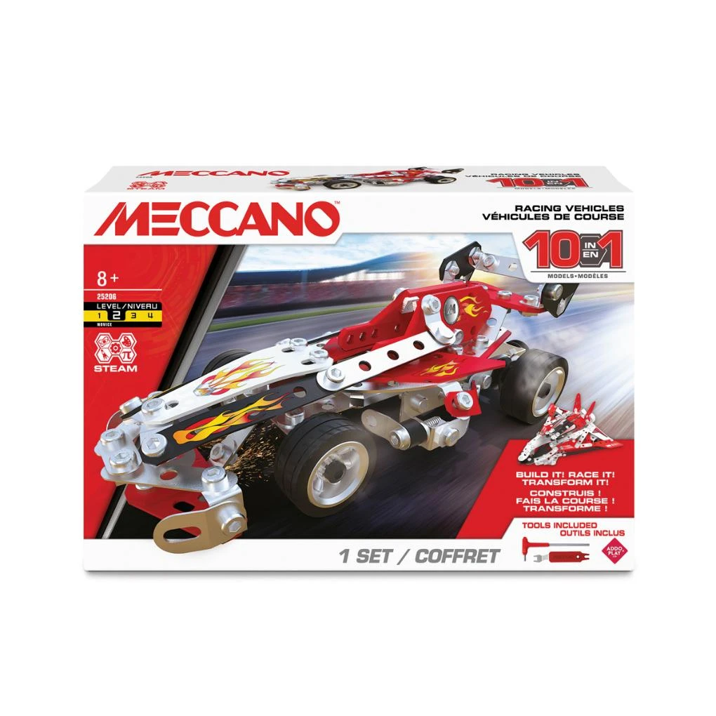 Meccano 10 In 1 Racing Vehicles Construction Set