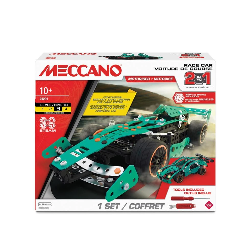 Meccano 2 In 1 Race Car Construction Set