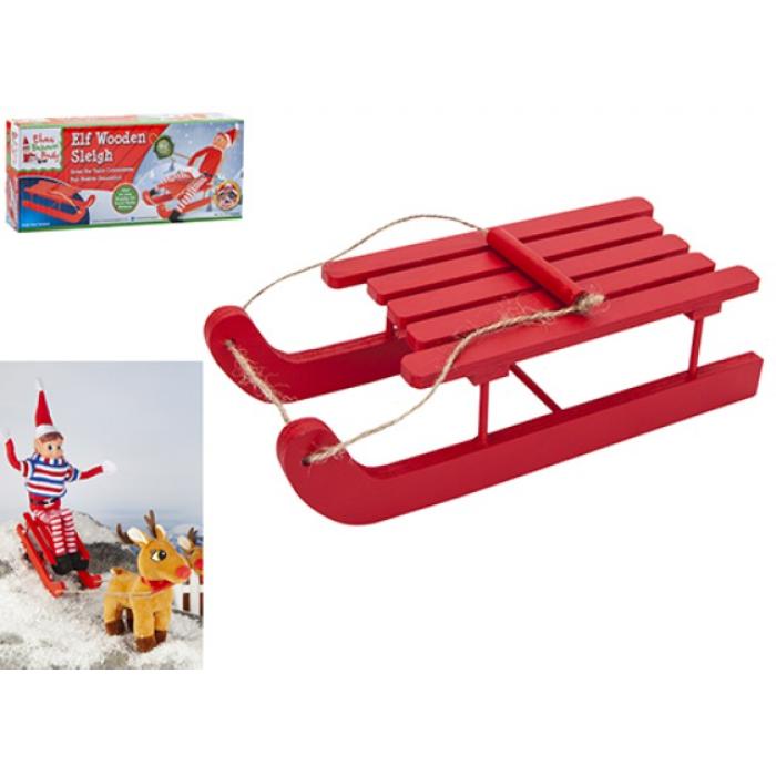 ELF WOOD SLEIGH W/HANDLE