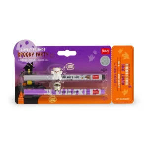 Hw Pen Gel X2Blk/Blu Teddy Ghost+Kitty Mummy Moq10