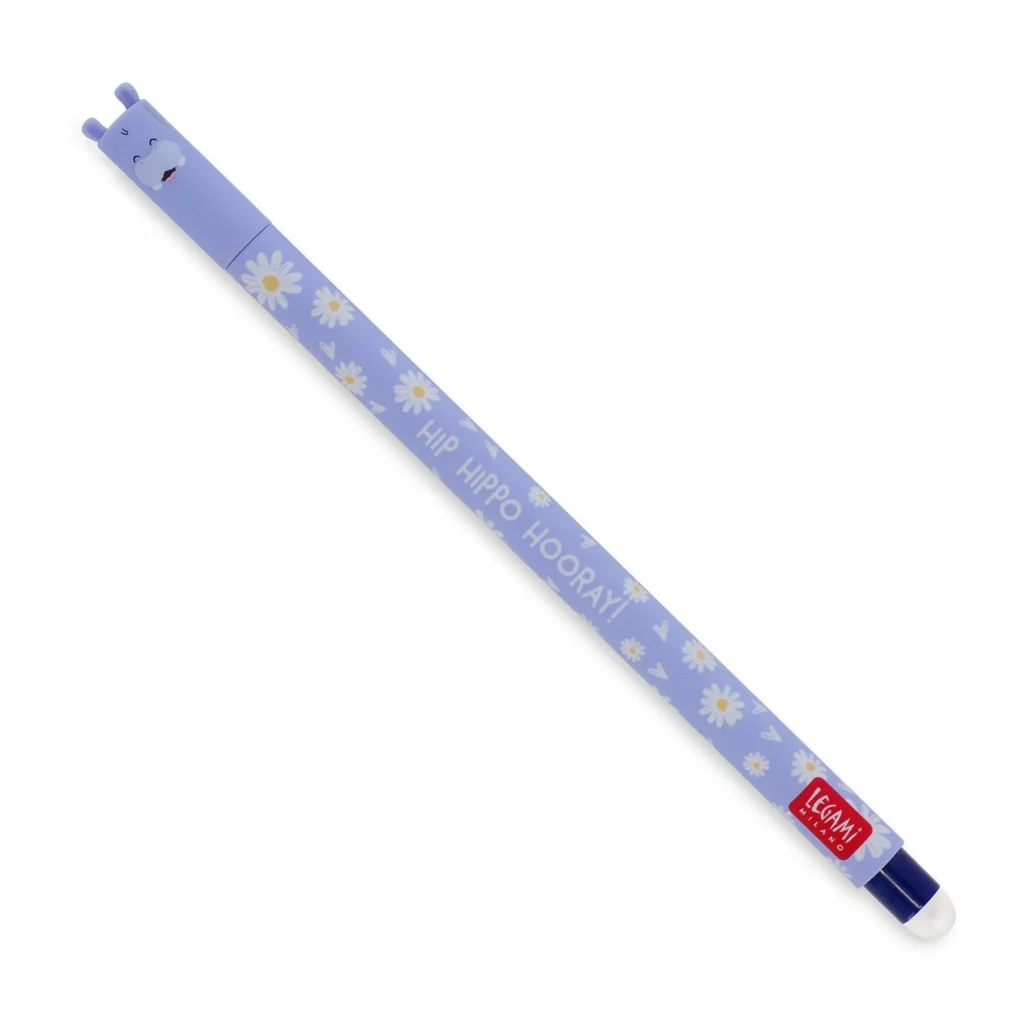 Erasable Gel Pen - Hippo Blue Moq 30