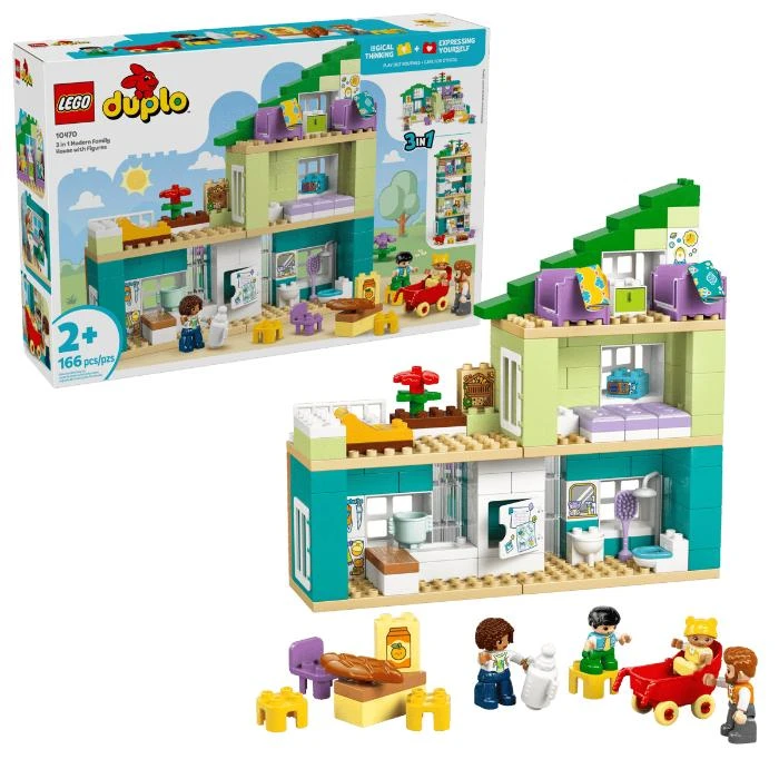 LEGO 10470 Duplo 3-In-1 Modern Family House W/