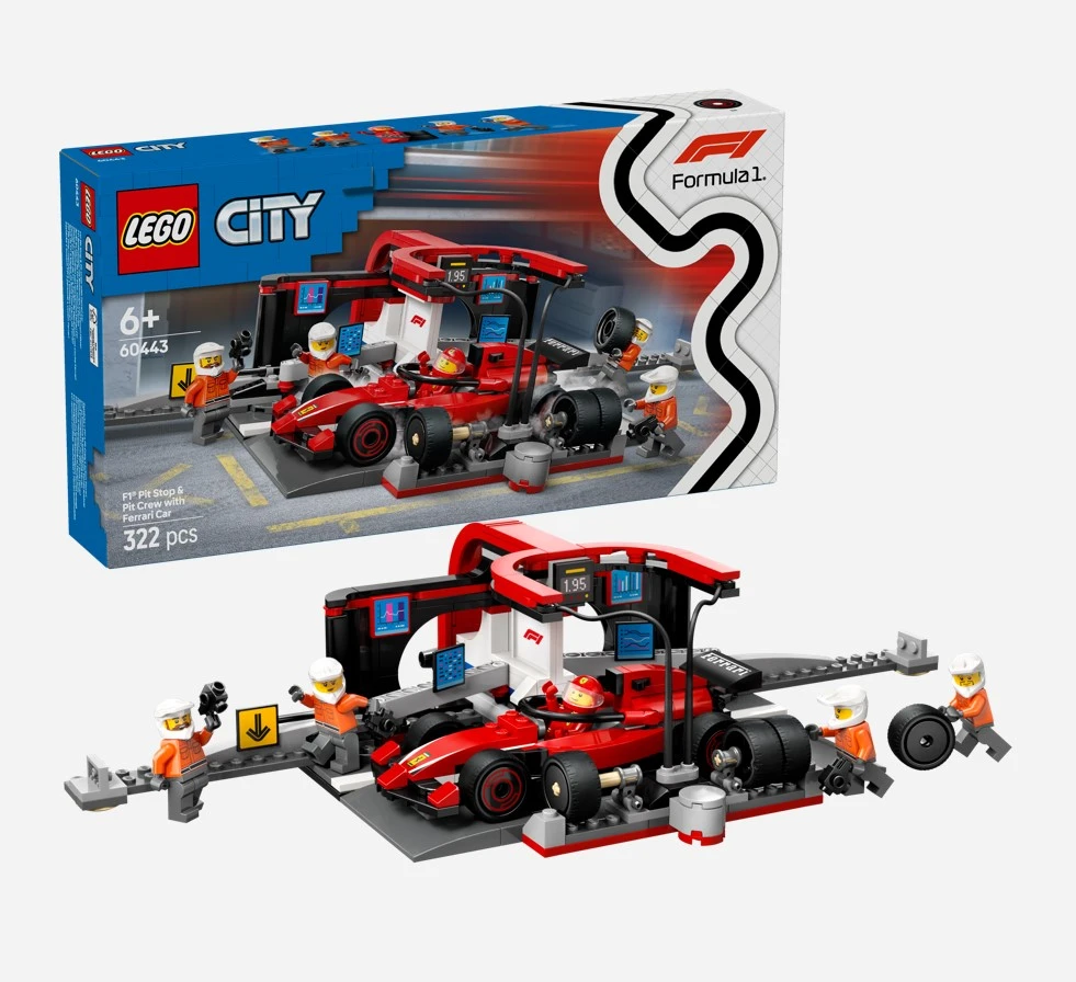 LEGO 60443 City F1* Pit Stop & Pit Crew Ferrari