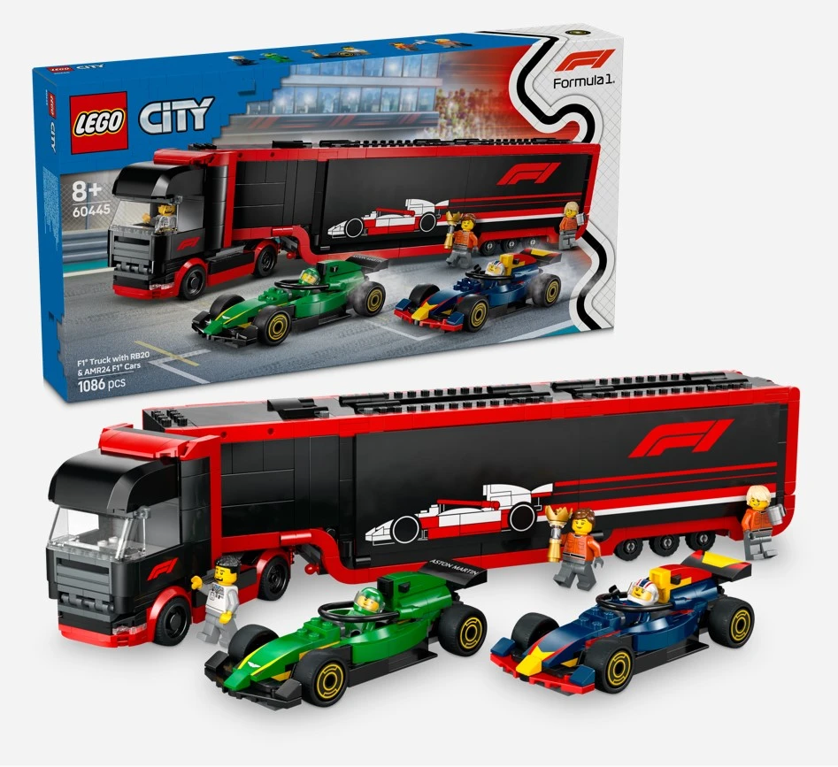 LEGO 60445 City F1* Truck Rb20 & Amr24 F1* Cars