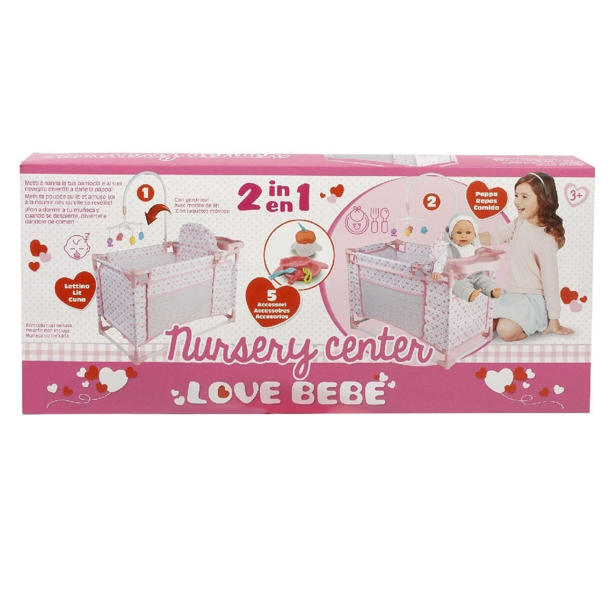 Love Baby - 2 in 1 Doll Crib