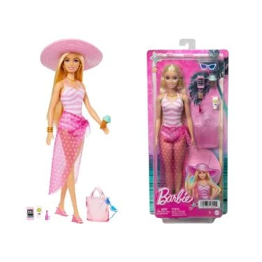 BARBIE BEACH DOLL WITH PIECE COUNT