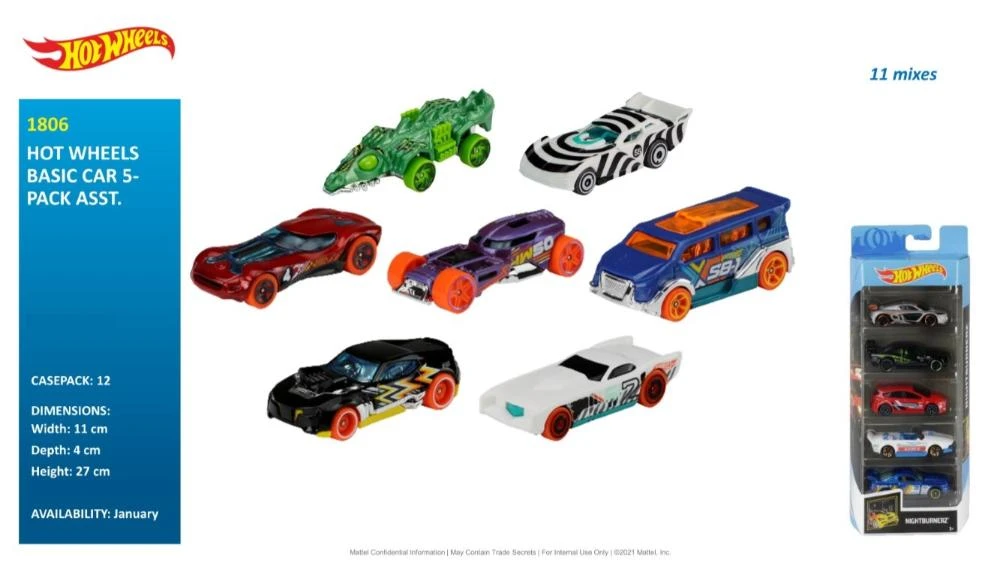 5 CARS GIFT SET (TE1806)