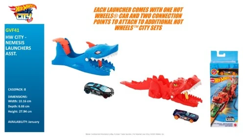 HW CITY NEMESIS LAUNCHER ASST.