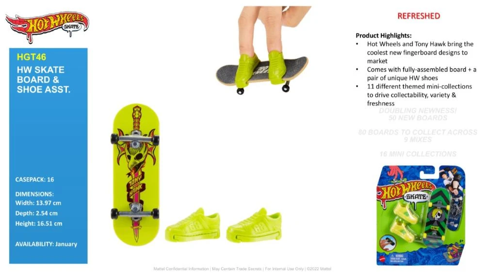 HW SKATE BOARD & SHOE AST
